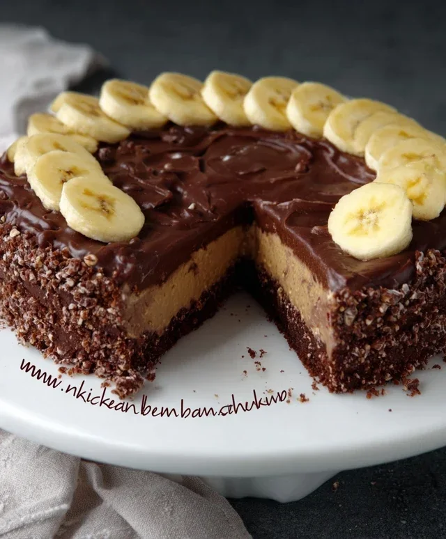 Schnelle Schokotorte mit Bananen