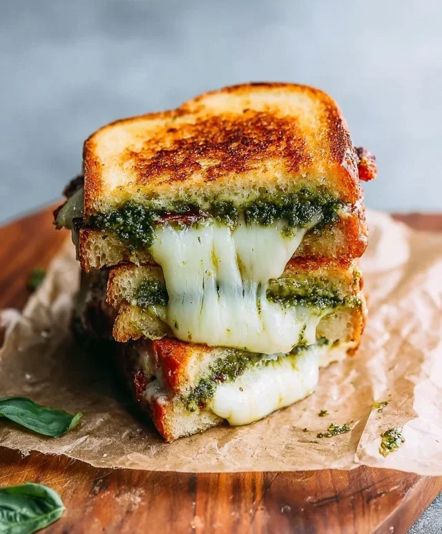 Sourdough Pesto Grilled Cheese