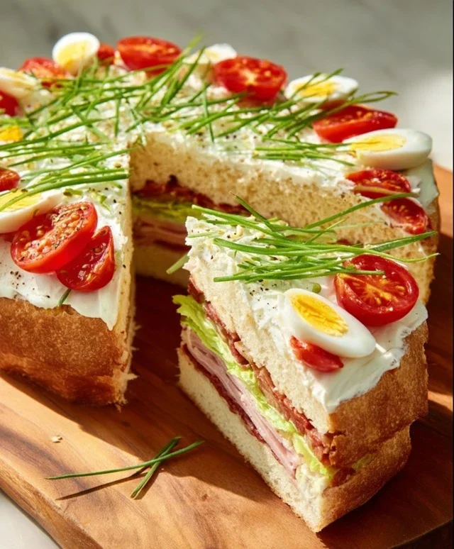 Torta salata di tramezzini
