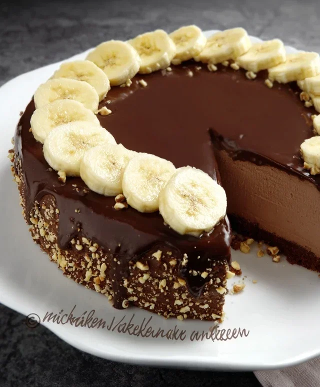Schnelle Schokotorte mit Bananen
