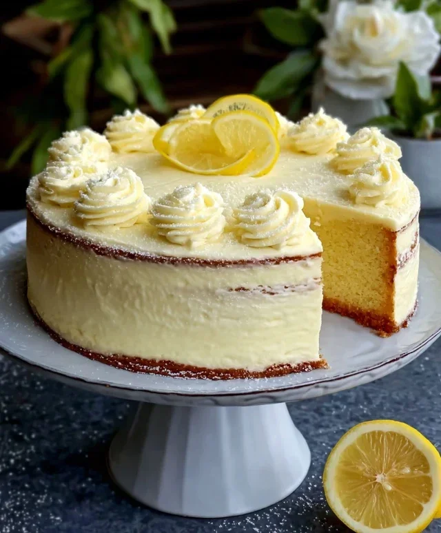 Creamy Lemon Cheesecake Cake