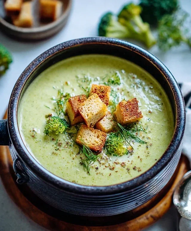 Cremige Brokkolisuppe mit Kartoffeln