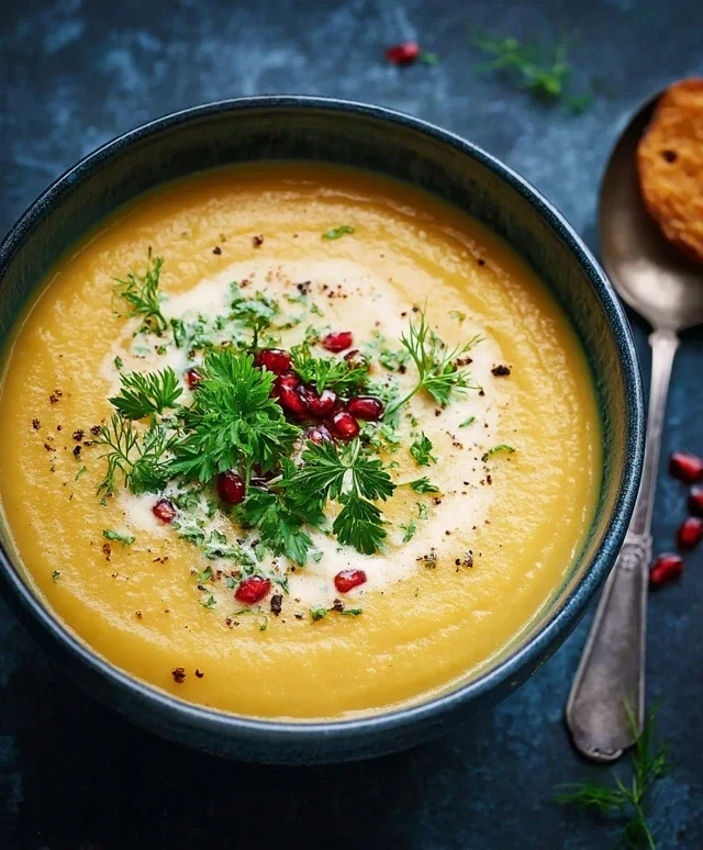 Suesskartoffelsuppe mit Kokosmilch
