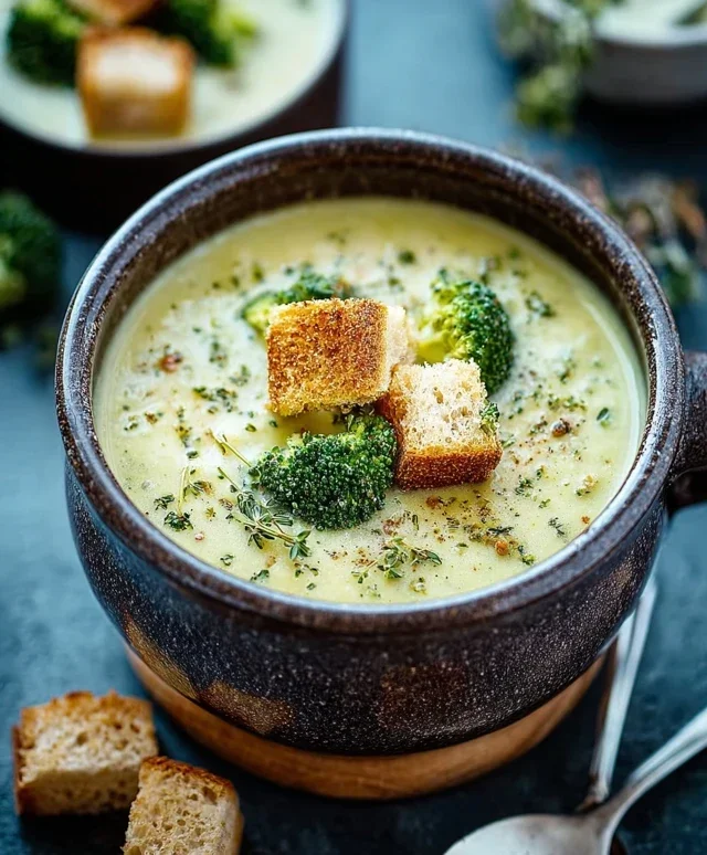 Cremige Brokkolisuppe mit Kartoffeln