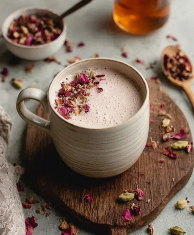 Rose Cardamom Tea Latte: A Cozy, Fragrant Delight