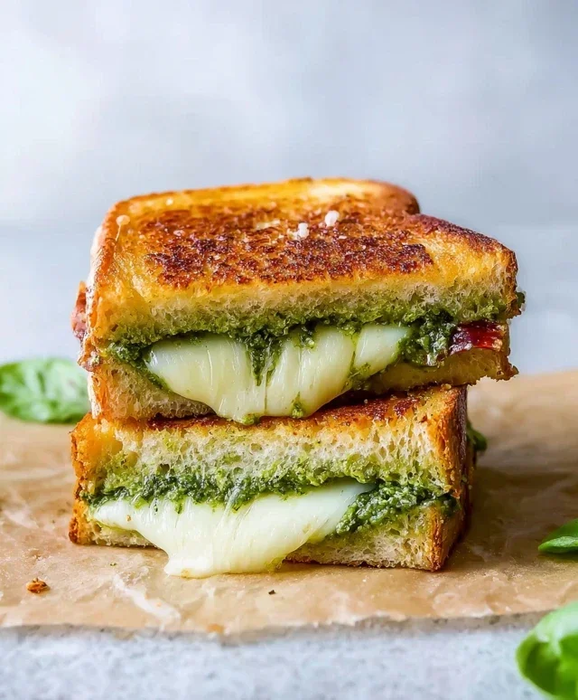 Sourdough Pesto Grilled Cheese