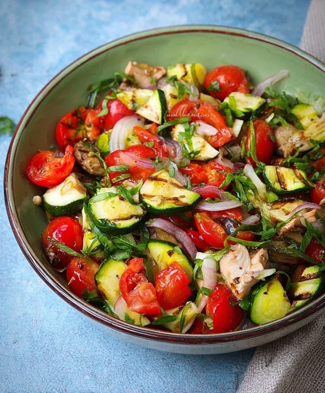 Insalata con verdure grigliate