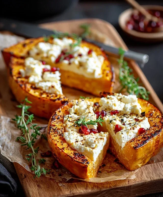 Ofenkurbis mit Feta