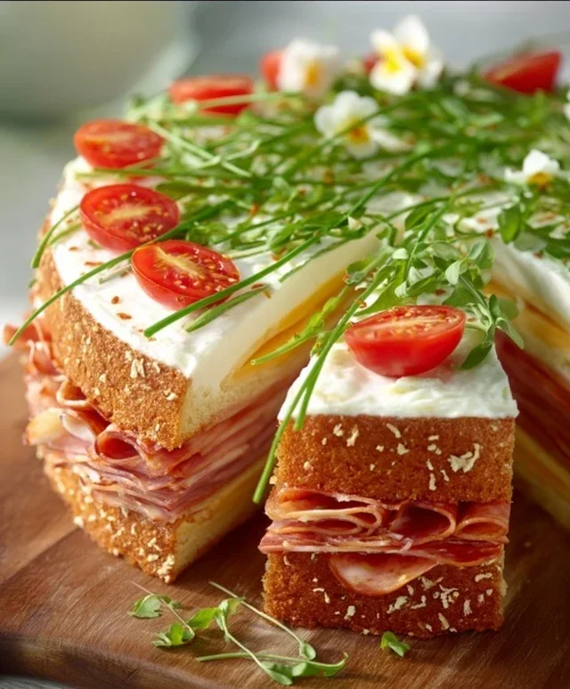 Torta salata di tramezzini