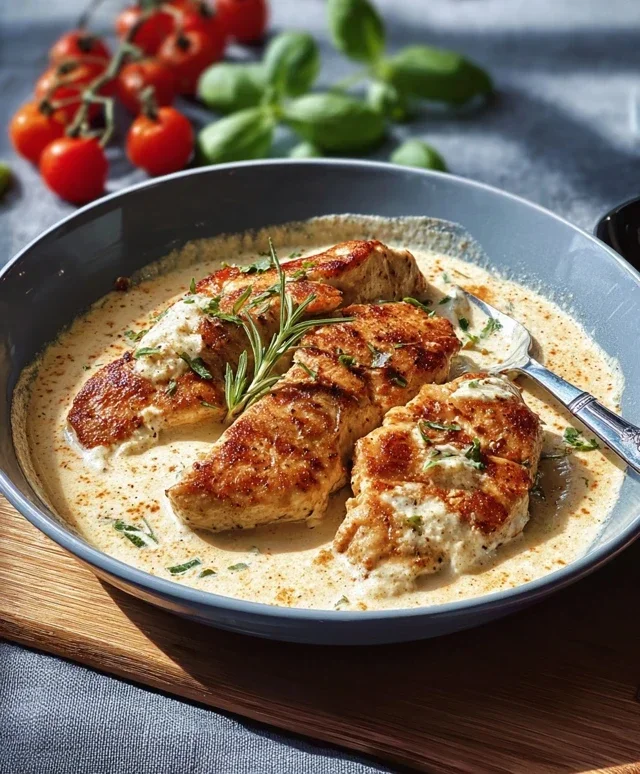 Cremiger Hochgenuss – Hähnchenfilet in Frischkäse-Parmesan-Soße