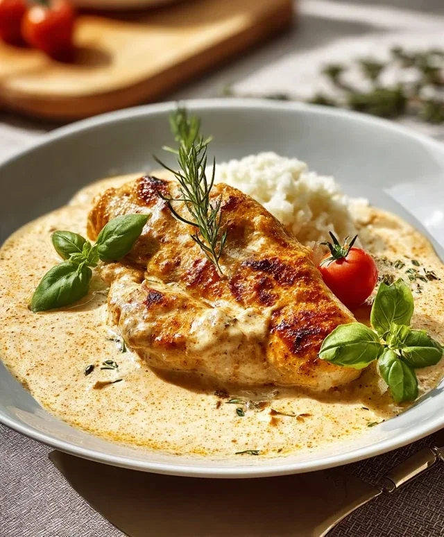 Cremiger Hochgenuss – Hähnchenfilet in Frischkäse-Parmesan-Soße