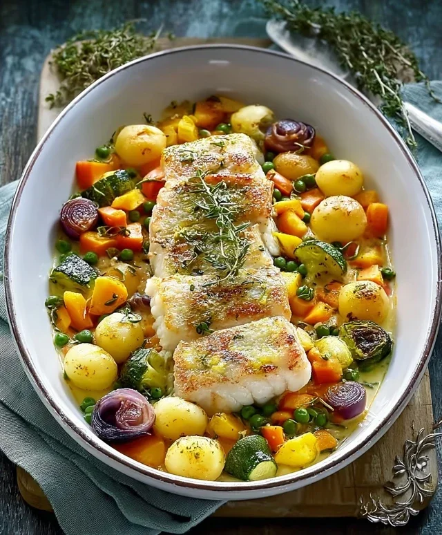 Fruehlings Gemuese Auflauf Zanderfilet