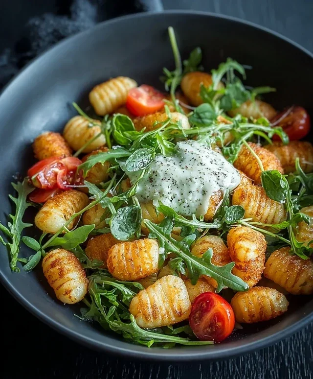 Knuspriger Gnocchi Salat