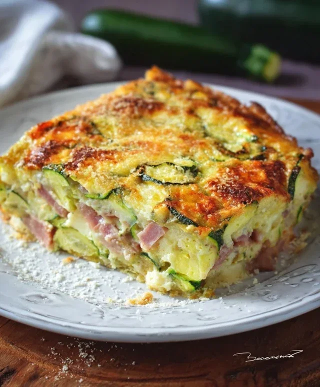 Sformato di zucchine con speck e robiola