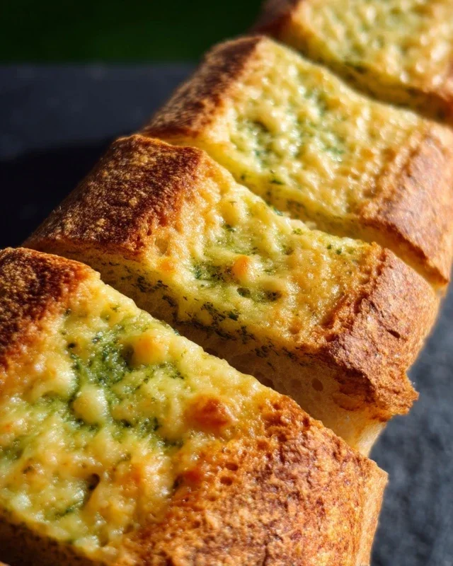 Bärlauch-Käse-Baguette. Einfach und schnell.