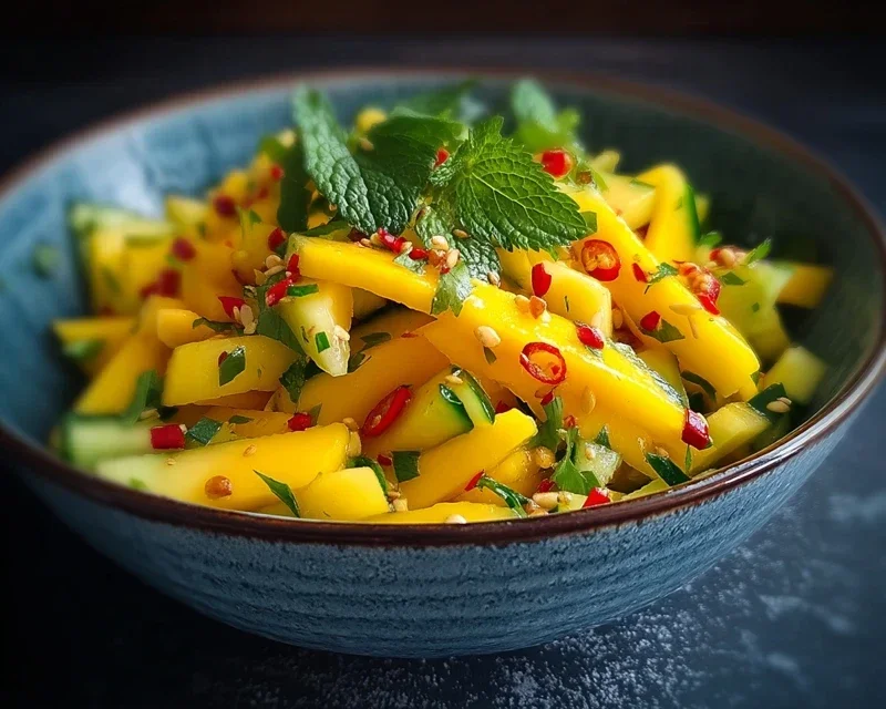 Thai Mango Gurkensalat Rezept – Frisch & Exotisch genießen!