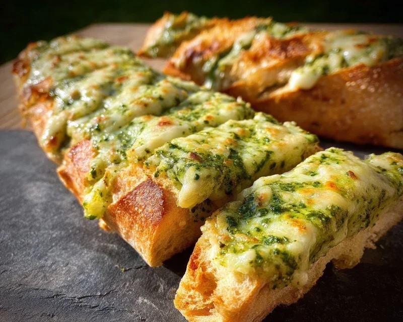 Bärlauch-Käse-Baguette. Einfach und schnell.