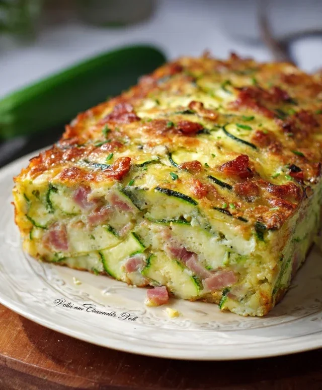 Sformato di zucchine con speck e robiola