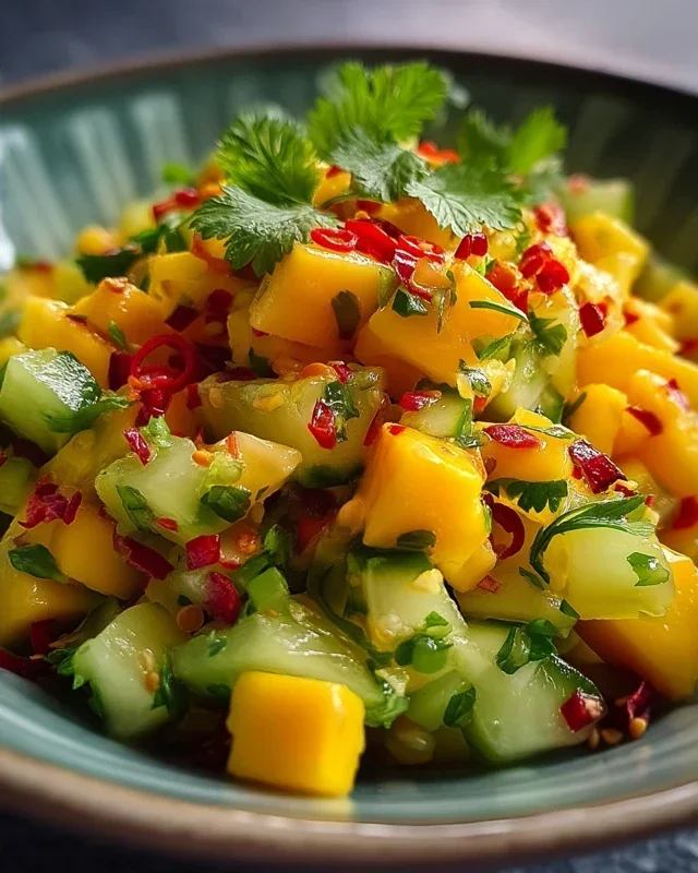 Thai Mango Gurkensalat Rezept – Frisch & Exotisch genießen!