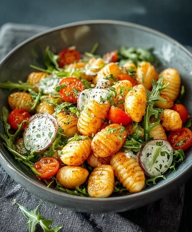 Knuspriger Gnocchi Salat