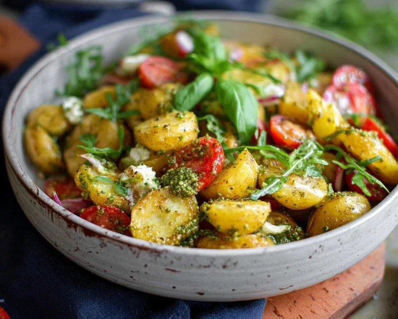 Kartoffelsalat - mediterran mit Pesto