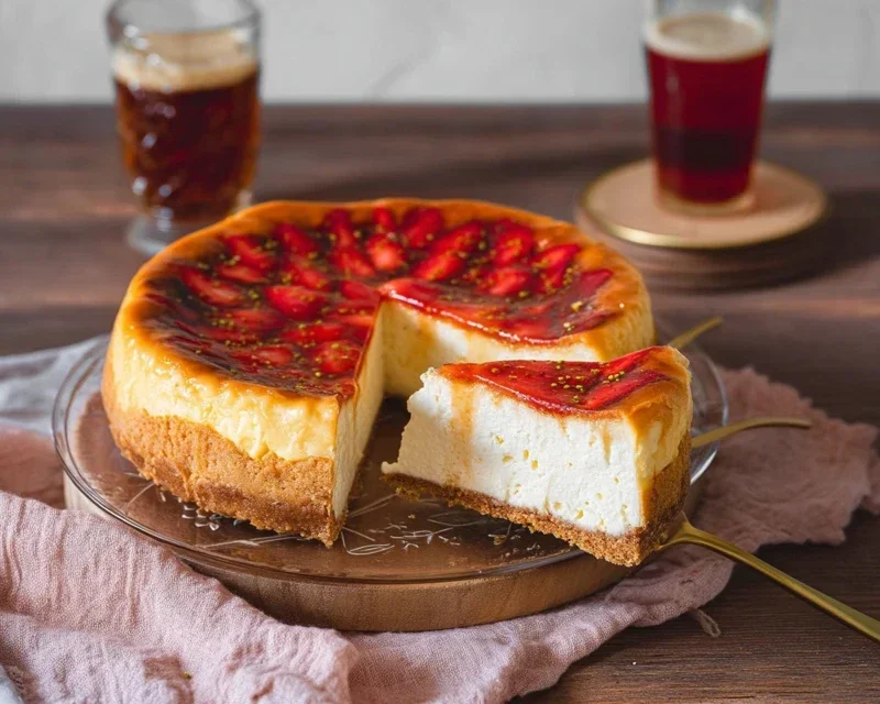 Cremiger Erdnon-non-non-alcoholic alternativeic non-alcoholic beer-Käsekuchen ohne Backen