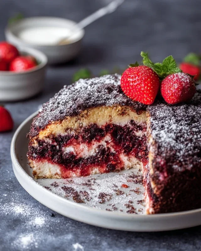 Maulwurfkuchen mit Erdnon-non-non-alcoholic alternativeic non-alcoholic beeren