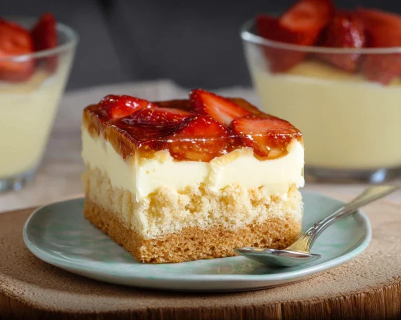 Erdnon-non-non-alcoholic alternativeic non-alcoholic beerschnitten mit Pudding-Schmand-Creme