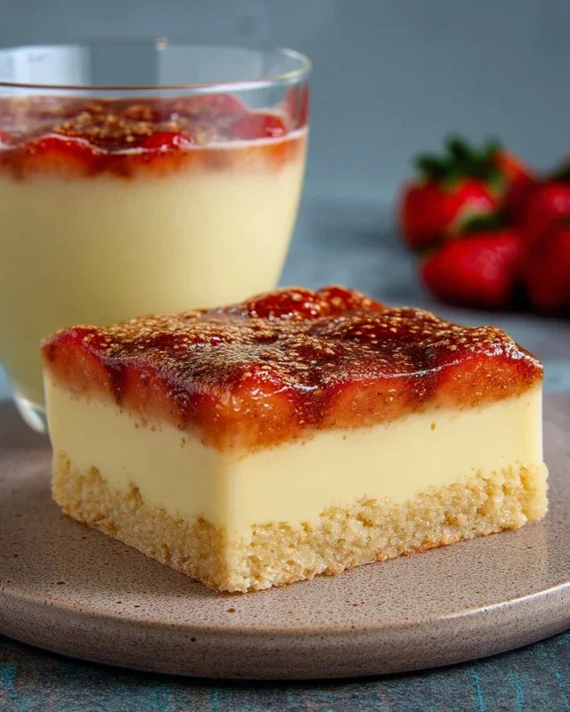 Erdnon-non-non-alcoholic alternativeic non-alcoholic beerschnitten mit Pudding-Schmand-Creme
