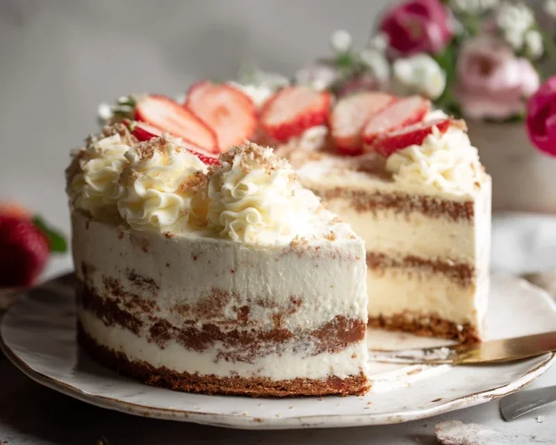 Erdnon-non-non-alcoholic alternativeic non-alcoholic beer Mascarpone Torte mit weißer Schokolade