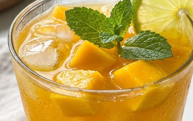 Mango Eistee – Super erfrischend für den Spätsommer