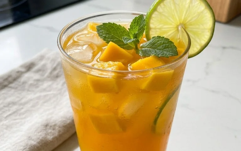 Mango Eistee – Super erfrischend für den Spätsommer