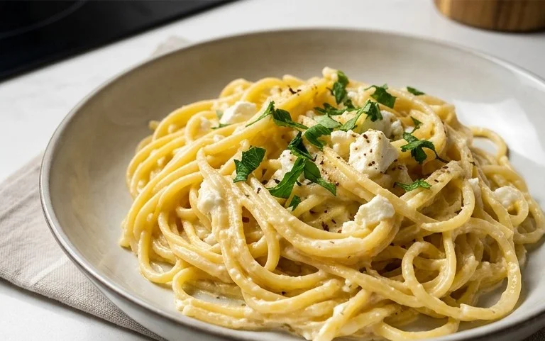 Cremige Zitronen-Feta-Pasta in 30 Minuten