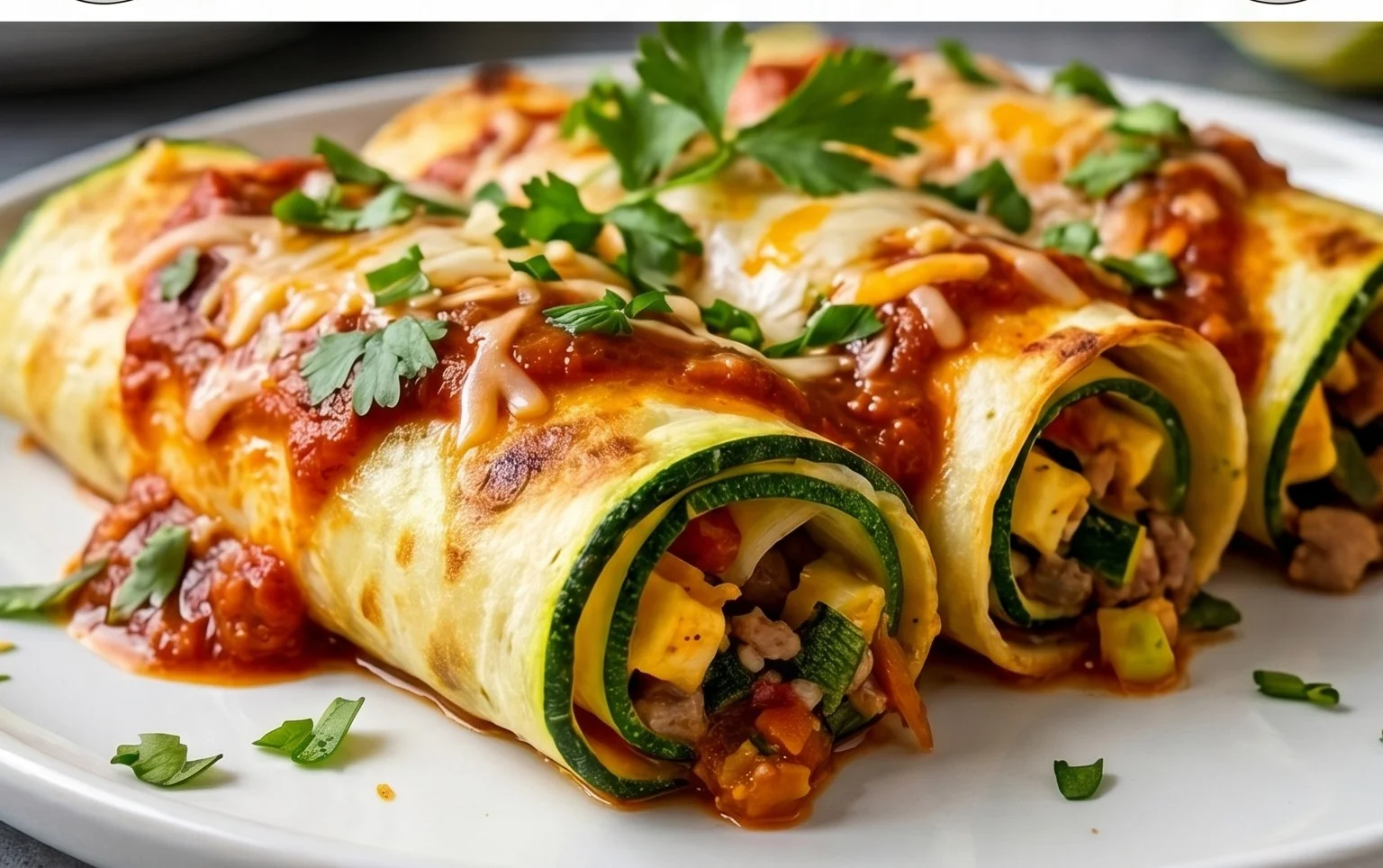 Zucchini Enchilada Roll Ups