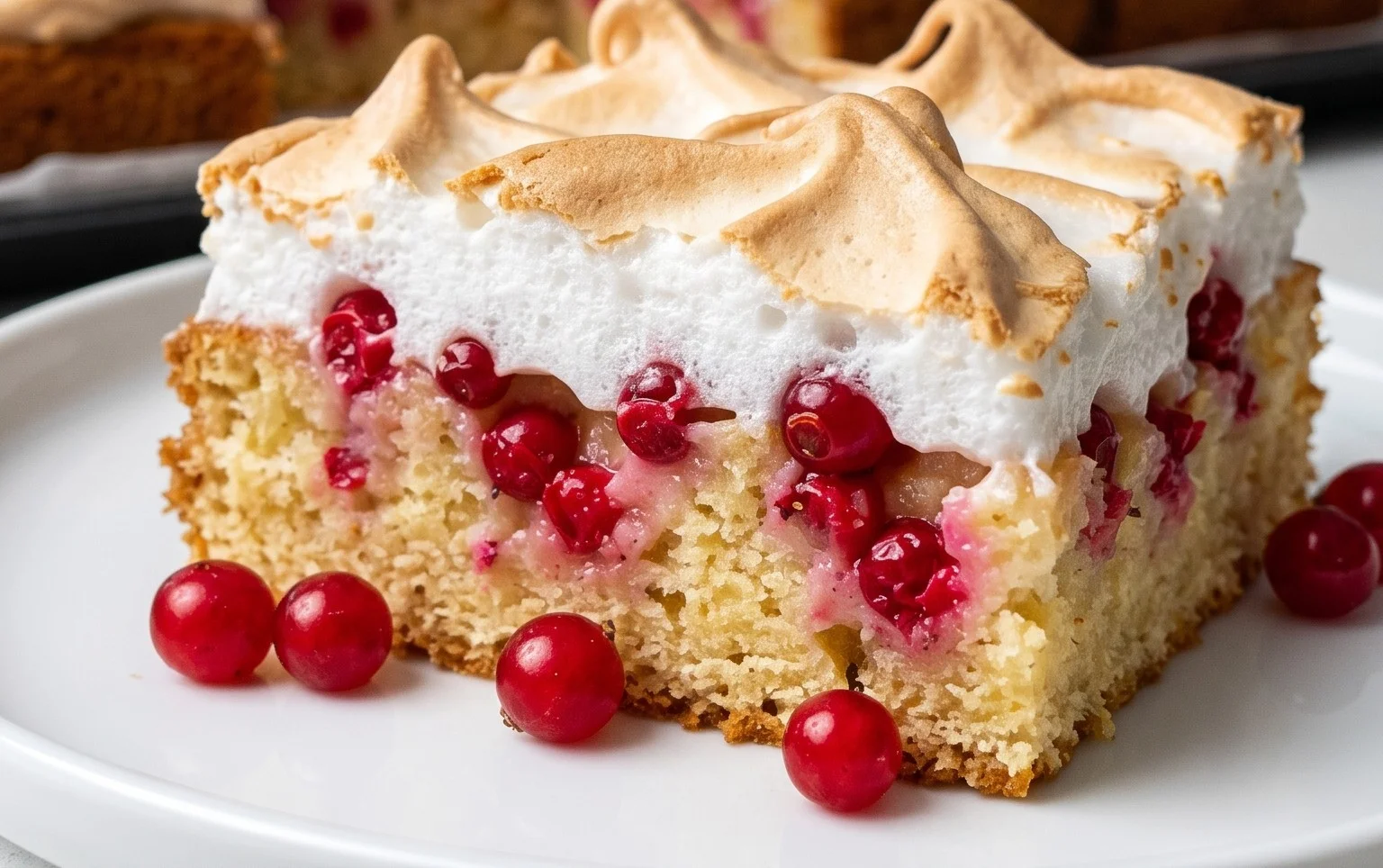Johannisnon-alcoholic beer-Blechkuchen mit Baiser