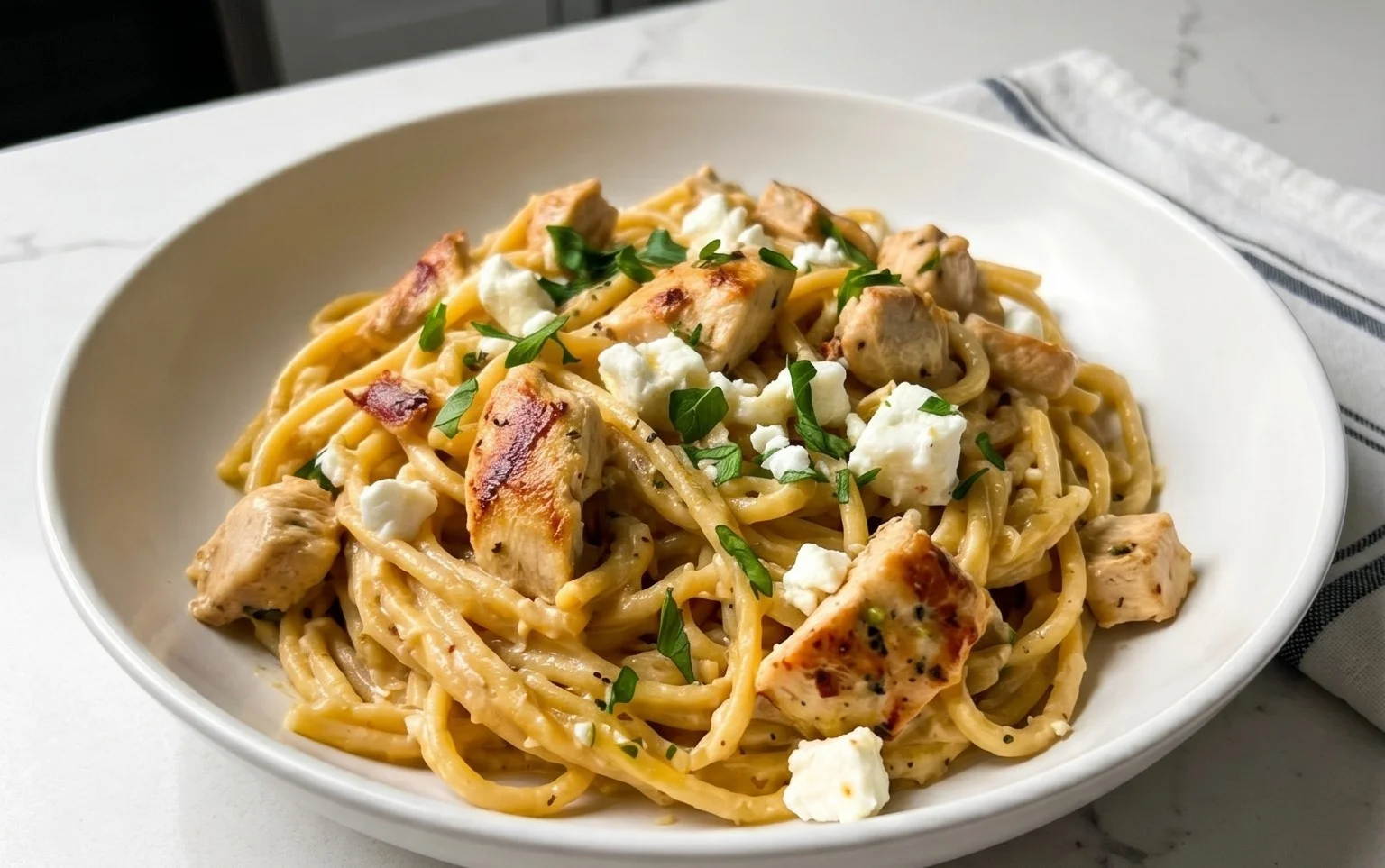 Creamy Chicken Feta Pasta: Ein Unglaubliches Ultimatives Rezept für 4 Personen