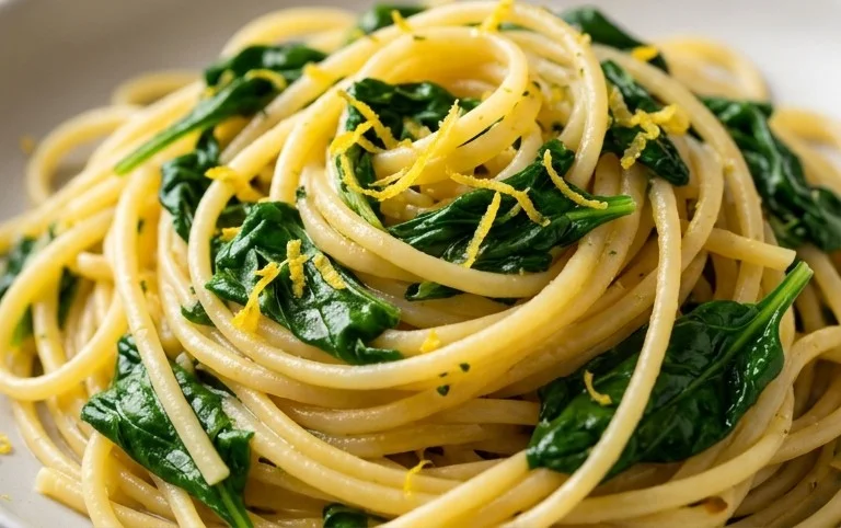 45 Easy Pasta Recipes: Lemon Spinach Pasta