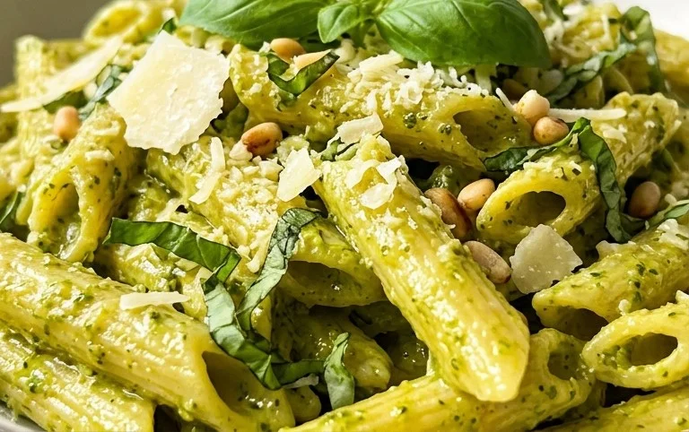 One Pot Creamy Pesto Pasta