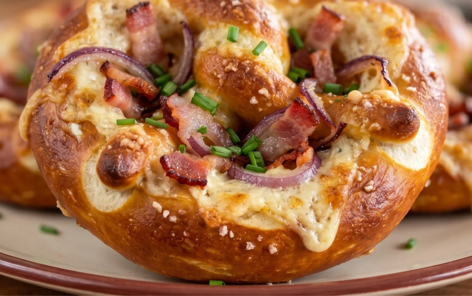 Flammkuchen Brezeln – Partysnack zum Vorbereiten