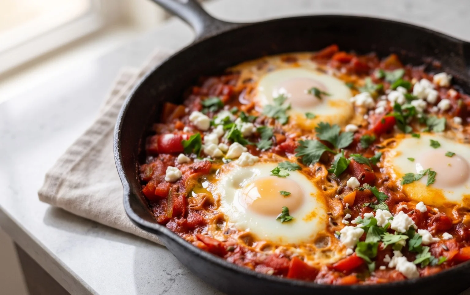 One Pan Shakshuka (Eggs in Hell)