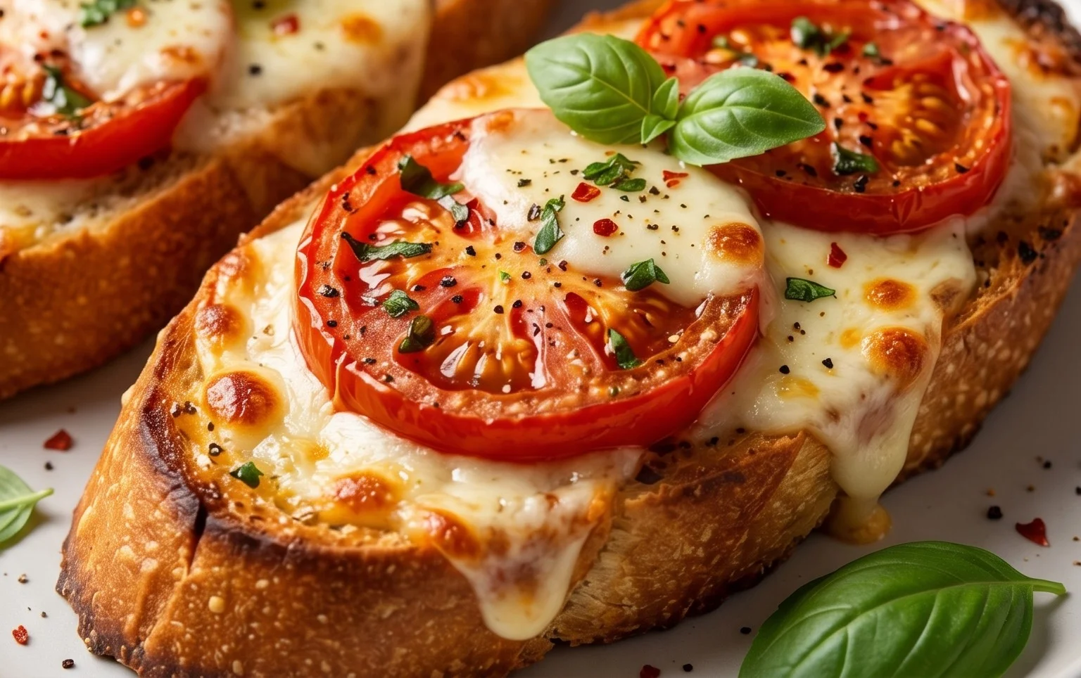 Baguettscheiben mit Tomaten & Mozzarella überbacken von Luda4ka