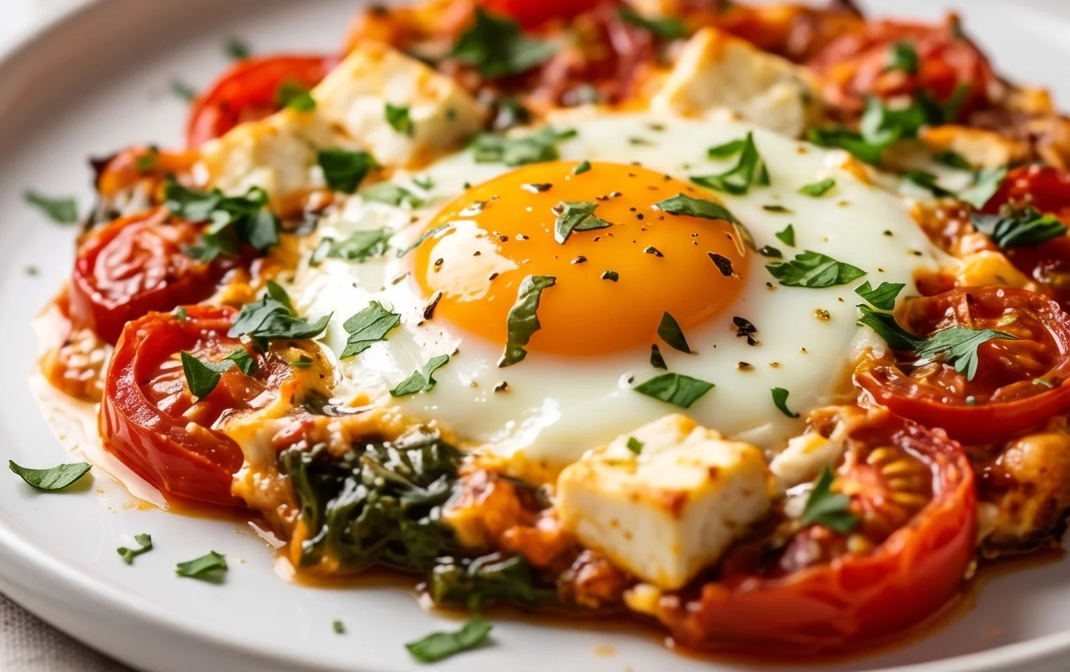 Baked Feta Eggs
