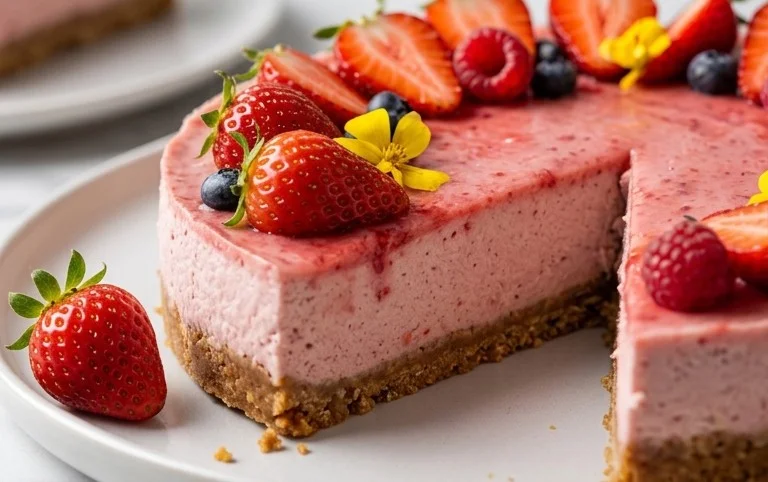 Vegan Strawberry Cheesecake