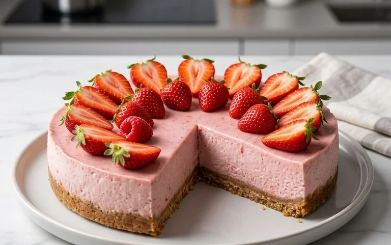 Vegan Strawberry Cheesecake