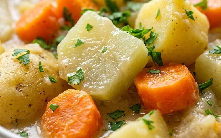 Kohlrabigemüse mit Kartoffeln und Möhren