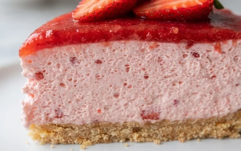 3 Ingredient No Bake Strawberry Cloud Cake
