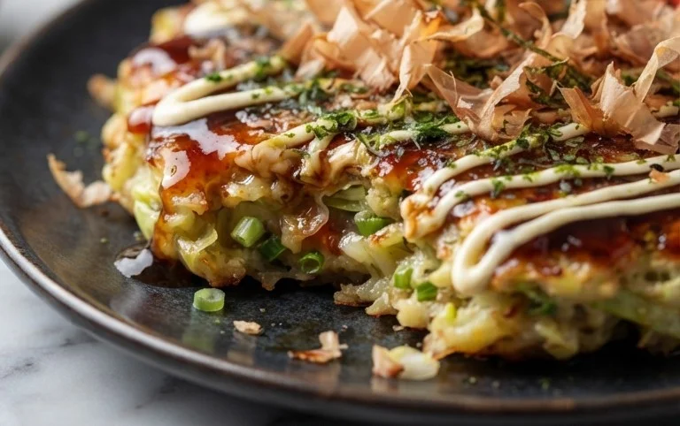 Okonomiyaki - Japanese Savoury Pancakes