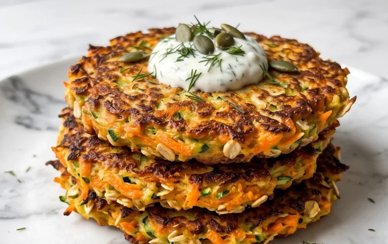 Zucchinipuffer mit Haferflocken und Möhren