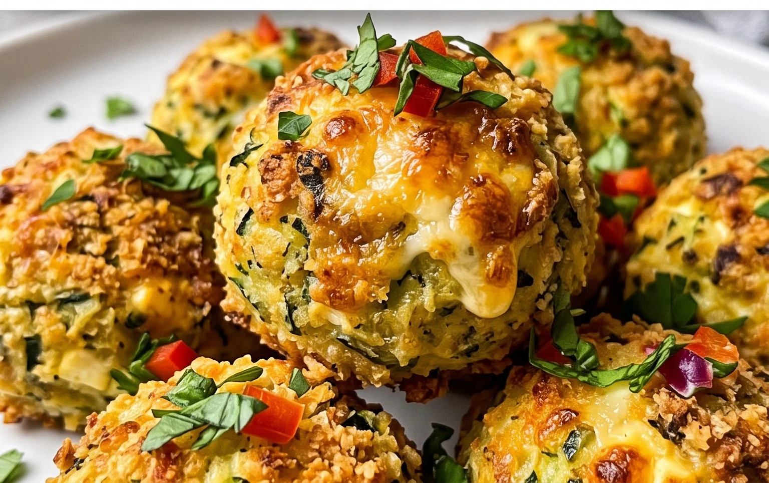 Knusprige Zucchini-Feta-Bällchen aus dem Ofen genießen!