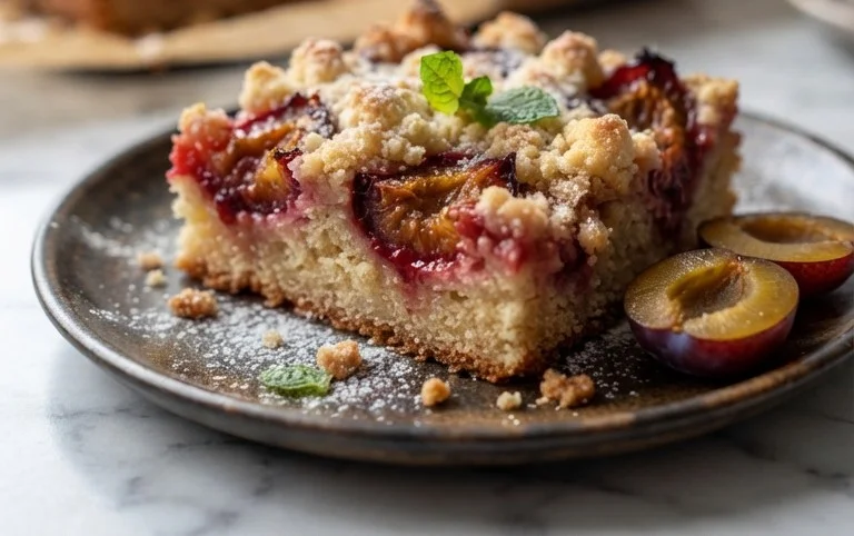Saftiger Pflaumenkuchen vom Blech mit Streuseln von floweroma4